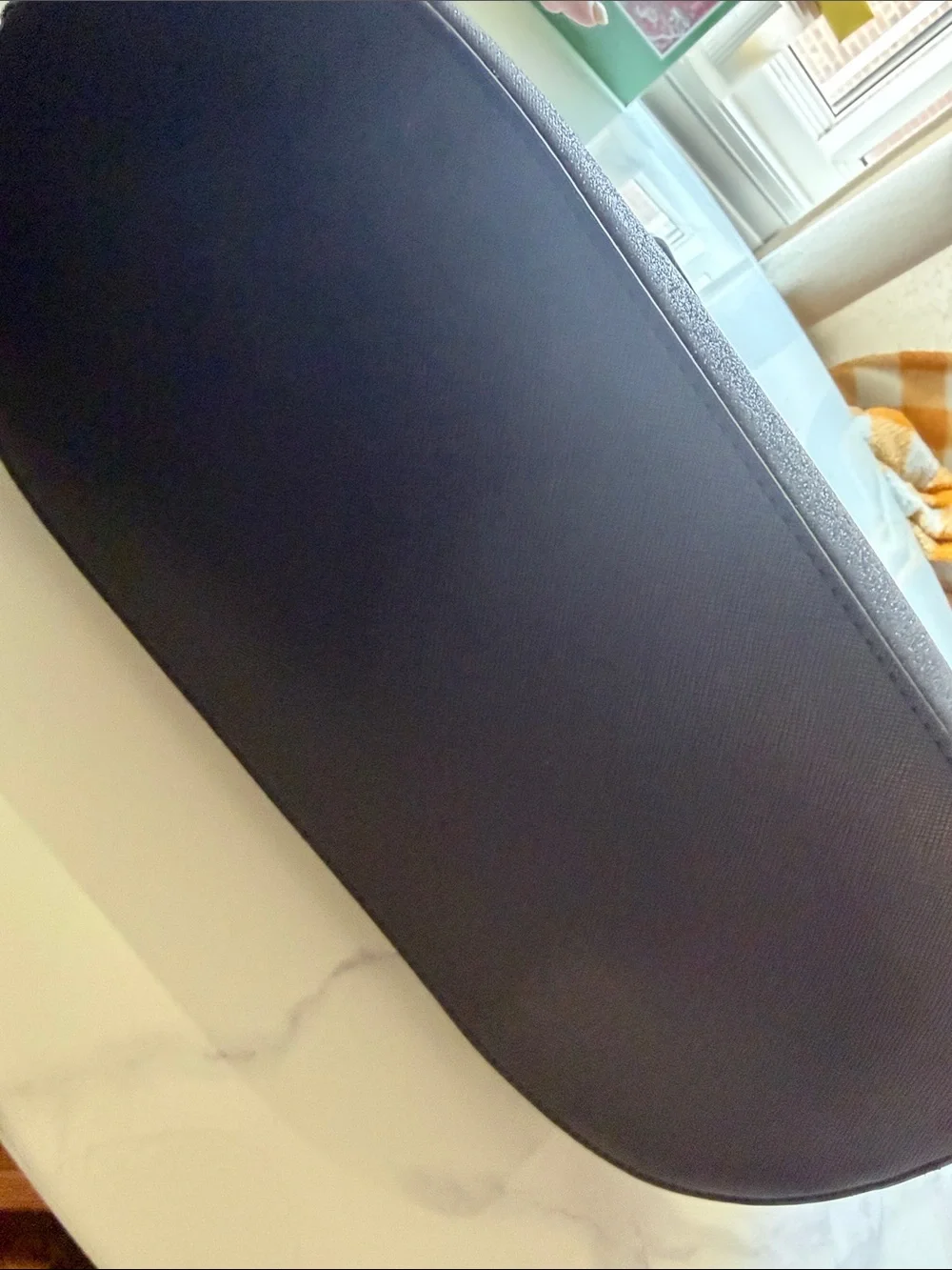 kate spade Black Glitter Tote with Gold Logo Accent